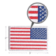 Rothco Iron On / Sew On Embroidered US Flag Patch, Red White Blue with White Border, 12777-RedWhiteBluewithWhiteBorder-Reverse
