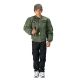 Rothco Kids Flight Jacket With Patches, Sage Green, L, 7340-SageGreen-L