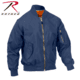 Rothco Lightweight MA-1 Flight Jacket, Navy Blue, XL, 6330-NavyBlue-XL