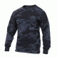 Rothco Long Sleeve Colored Camo T-Shirt, XL, Midnight Blue Camo, 3637-MidnightBlueCamo-XL
