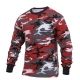 Rothco Long Sleeve Colored Camo T-Shirt, Red Camo, M, 3173-RedCamo-M