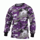 Rothco Long Sleeve Colored Camo T-Shirt, Ultra Violet Camo, XL, 3592-UltraVioletCamo-XL