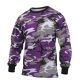 Rothco Long Sleeve Colored Camo T-Shirt, Ultra Violet Camo, M, 3592-UltraVioletCamo-M