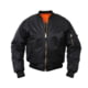 Rothco MA-1 Flight Jacket - Mens, Black, Large, 7324-Black-L