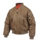 Rothco MA-1 Flight Jacket - Mens, Coyote Brown, Small, 7544-CoyoteBrown-S