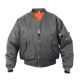 Rothco MA-1 Flight Jacket - Mens, Gun Metal Grey, Medium, 7350-GunMetalGrey-M