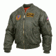 Rothco MA-1 Flight Jacket with Patches, Sage Green, Small, 7240-SageGreen-S