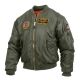 Rothco MA-1 Flight Jacket w/ Patches - Mens, Sage Green, Extra Large, 7240-SageGreen-XL