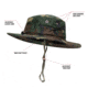 Rothco Midnight Camo Adjustable Boonie Hat, Midnight Black Camo, One Size, 613902034297