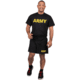 Rothco Physical Training Shirt, Black/Gold, S, 46020-Sm