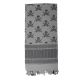 Rothco Skulls Shemagh Tactical Desert Scarf, Grey, 8539-Grey