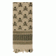 Rothco Skulls Shemagh Tactical Desert Scarf, Tan, 8539-Tan