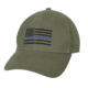 Rothco Thin Blue Line Flag Low Profile Cap, Olive Drab, 4425-OliveDrab