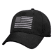Rothco U.S. Flag Low Profile Cap, Black/Silver, 8978-BlackSilver