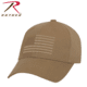 Rothco U.S. Flag Low Profile Cap, Coyote Brown, 99882-CoyoteBrown