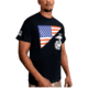 Rothco US Flag / USMC Eagle, Globe, &amp; Anchor T Shirt, Black, Extra Large, 54285-Black-XL