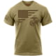 Rothco US Flag / USMC Eagle / Globe &amp; Anchor T Shirt - Mens, Coyote Brown, Extra Large, 54280-CoyoteBrown-XL