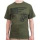 Rothco US Flag / USMC Eagle / Globe &amp; Anchor T Shirt - Mens, Olive Drab, Small, 54290-OliveDrab-S