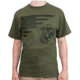 Rothco US Flag / USMC Eagle / Globe &amp; Anchor T Shirt - Mens, Olive Drab, 2XL, 54291-OliveDrab-2XL