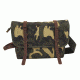 Rothco Vintage Canvas Explorer Shoulder Bag w/ Leather Accents, Woodland Camo, 9614-WoodlandCamo