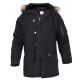 Rothco Vintage N-3B Parka, Black, L, 9963-Black-L