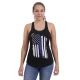 Rothco Women Thin Blue Line Flag Racerback Tank Top, XS, 44770-XS