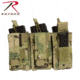 Rothco MOLLE Triple Kangaroo Rifle and Pistol Magazine Pouch, MultiCam, 41010-MultiCam