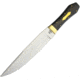 Rough Rider Bowie Micarta Coffin Handle Knife, 16.25in Overall, 10.5in Satin SS Blade, Black Micarta Handle, Brass Guard, Brown Leather Sheath, RR1643 / 1088