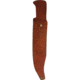 Rough Rider Gold Star Bowie Knife, 19.5in Overall, 14.5in Damascus Steel Clip Point Blade, Brown Bone Handle, Brass D-Guard, Brown Leather Sheath, RR1942