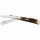 Rough Rider Lockback Trapper Fold Knife, 440 SS clip and spey blade, Amber jigged bone handle RR1069
