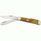 Rough Rider Lockback Trapper Fold Knife, 440 SS clip and spey blade, Smooth tobacco bone handle RR1070