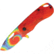 Rough Rider Orange Tie Dyed Folder Folding Knife,2.25in,Orange Polypropylene Handle RR1556