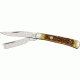 Rough Rider Razor Trapper Fold Knife, SS clip and razor blade, Amber jigged bone handle RR072