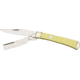 Rough Rider Razor Trapper Fold Knife, SS clip and razor blade, Smooth yellow synthetic handle RR892