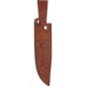 Rough Rider Stacked Leather Bowie Knife, 16.75in Overall, 11in Satin SS Clip Point Blade, Brass Guard, Stacked Leather And Black Pakkawood Handle, Leather Sheath, RR2006 / SM1075