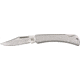 Rough Rider Stainless Lockback Fold Knife, SS clip blade, Brushed SS handle RR998