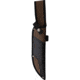 Rough Rider Stacked Leather Combat Bowie Knife, 14in Overall, 9.5in Black Stonewash Stainless Bowie Blade, Stacked Leather HandleBlack Synthetic Belt Sheath, RR2586 C1019