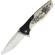 Rough Rider Cowboy Scrimshaw Linerlock A/O Folding Knife, 3.25 satin finish stainless blade, Black aluminum handle with white smooth bone front, BF210642