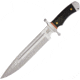 Rough Rider Highland Bowie Fixed Blade Knife, 16.25in Overall, 10.75in Stonewash SS Blade, Black G10 Handle, SS Guard, Black Nylon Belt Sheath, BZ010950/RR1730
