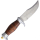 Rough Rider Hunter Stacked Leather Knife, 5 satin finish stainless clip point blade, Stacked leather handle, # 7 / RR2109
