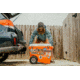 RovR Products RollR 80 Cooler w/ Wagon Bin, Desert, 80 Quart, 80DROLLRWB