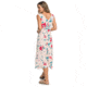 Roxy In The Mood For Dance Wrap-Front Midi Dress - Womens, Ivory Cream New Flowers, Small, ERJWD03336-TFM6-S