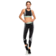 Roxy Fitness Pt Crop Top Bra - Women's, True Black Beetle Stripes, Medium, ERJX303976-KVJ5-M