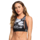 Roxy Fitness Pt Crop Top Bra - Women's, True Black S Full Bicolys, Medium, ERJX303976-KVJ2-M