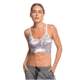 Roxy Welcome To Accapulco Medium Support Sports Bra - Women's, Charcoal Heather Darwin, Large, ERJKT03619-SZCH-L