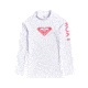 Roxy Whole Hearted Long Sleeve Rashguard - Girl's, White, 8/Small, ERGWR03182-WBB0-8/S