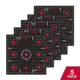 Ruger 10/22 Splash Reactive Adhesive Paper Target Kit, Sight-In Grid, 12.5in Square, 5-Targets Per Pack, 27991