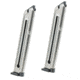 Ruger Mark III/Mark IV .22 Long Rifle 10 Rd Magazine, 2 Pack, Silver Finish, 90645