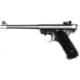 Ruger Mark II Pistol, .22 Long Rifle, 6.875 in barrel, stainless steel frame, black synthetic grip, blowback operated semi-auto, fixed front, adjustable rear, stainless steel barrel, 10 round magazine, Mark II-22-6875-1-FRRMPG