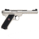 Ruger Mark III Target Pistol, .22 Long Rifle, 5.5 in barrel, stainless steel frame, black synthetic grip, blowback operated semi-auto, fixed front, adjustable rear, stainless steel bull barrel, 10 round magazine, Mark III TG2255-1-FRRMPG